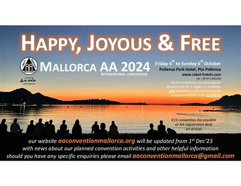 Mallorca 2024 International Convention Alcoholics Anonymous