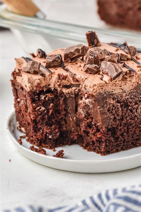 Decadent Triple Chocolate Poke Cake