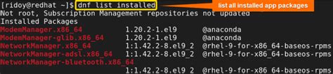 Ways To List Installed Packages In Rhel Using Dnf With Cases