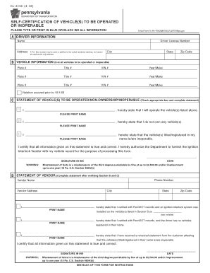 Dl Sc Penndot Fill And Sign Printable Template Online