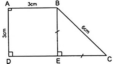 Hình thang vuông ABCD có góc A góc D 90 độ AB AD 3cm CD 6cm