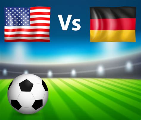 America VS Germany soccer match 374593 Vector Art at Vecteezy