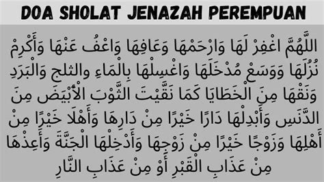 Doa Sholat Jenazah Perempuan Dilengkapi Dengan Tata Caranya Mulai Dari