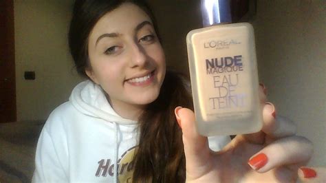 Review Fondotinta Nude Magique eau de teint L orèal YouTube