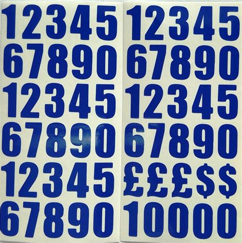 Inch Vinyl Numbers Self Adhesive Peel Sticksunny Etsy Uk