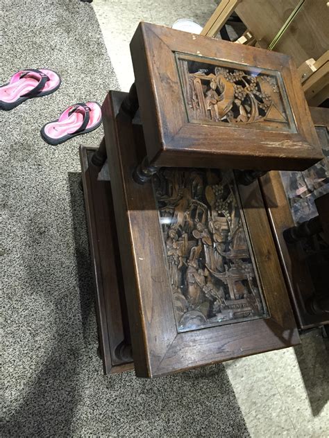 Japanese Hand Carved Coffee Table And End Tables Instappraisal