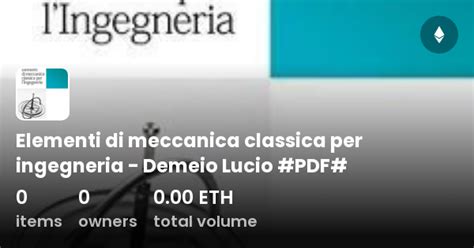 Elementi Di Meccanica Classica Per Ingegneria Demeio Lucio PDF