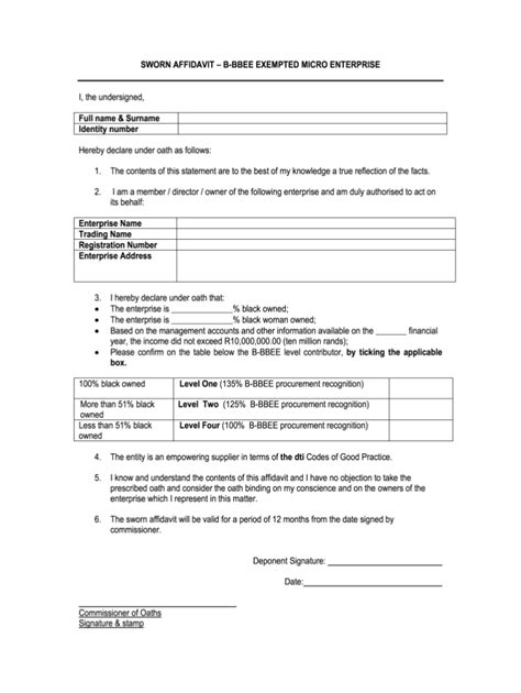 Affidavits Sworn Letter For Form I 130 AffidavitForm Net