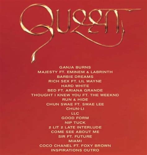 Nicki Minaj "Queen" Tracklist Feat. Foxy Brown, Eminem, The Weeknd ...