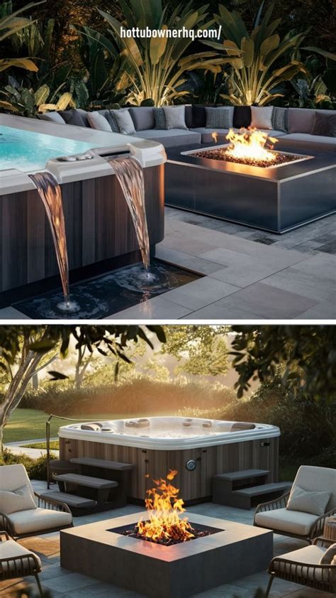 Backyard Bliss Hot Tub And Fire Pit Combos You Ll Love In