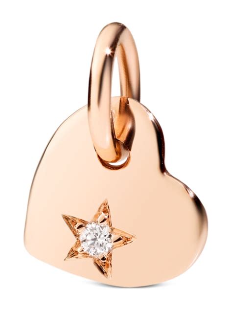 Dodo 9kt Rose Gold Diamond Heart Charm Farfetch