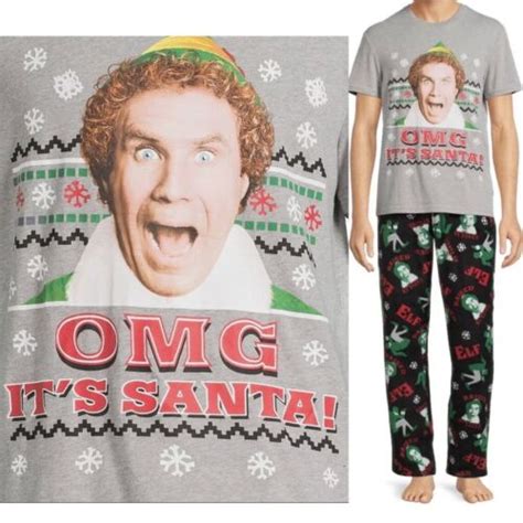 Elf “omg Its Santa 2pc Sleep Set Sz Medium Ebay