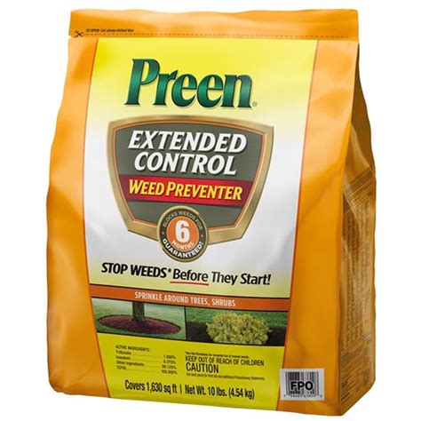 Preen Extended Control Weed Preventer 10 Lb Bag Covers 1630 Sq Ft