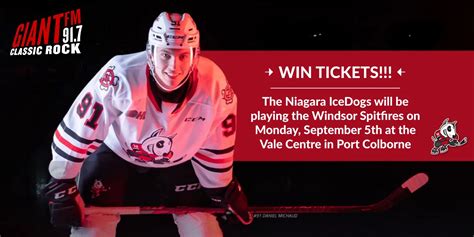 Niagara Icedogs At The Vale Centre In Port Colborne 2022 Win Tickets