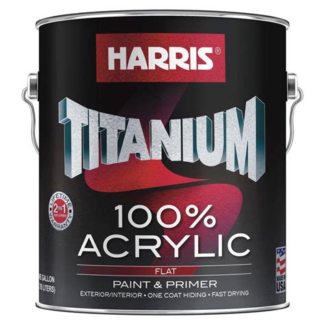 Harris Titanium 1 Gal 100 Acrylic Flat White And Pastel Interior