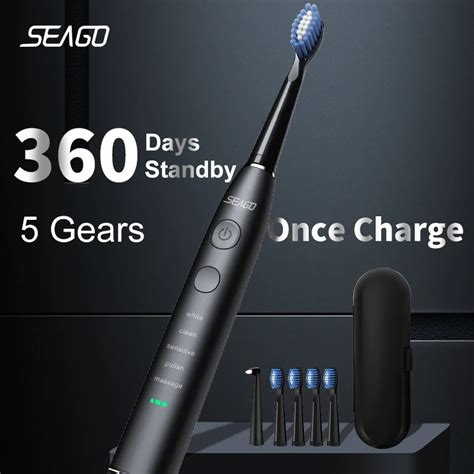 Seago Electric Sonic Toothbrush Usb Rechargeable Adult Days Long