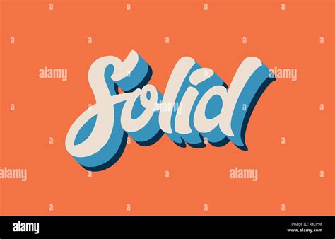 solid hand written word text for typography design in orange blue white ...