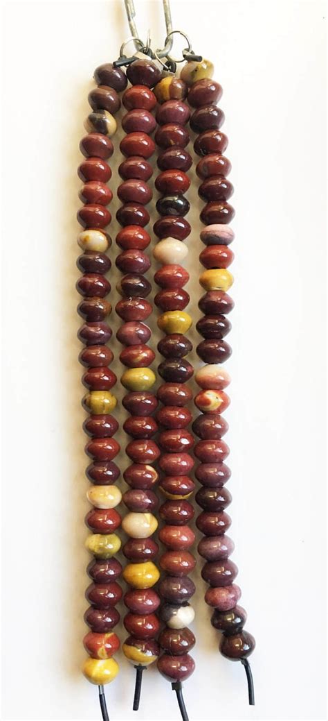 Mookaite Large Hole Gemstone Bead Strand X Mm Rondelle Large Hole