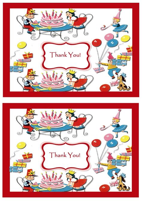 Birthday Thank you Cards – Birthday Printable