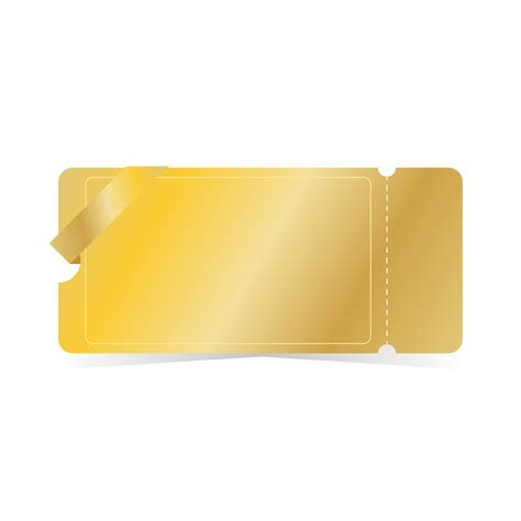 Golden Ticket Blank Coupon Template Vector Illustration 17456984 Vector