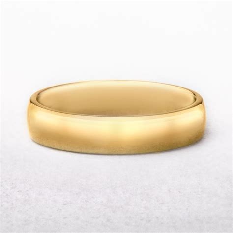 Gents 5mm Classic Wedding Ring In 9ct Yellow Gold