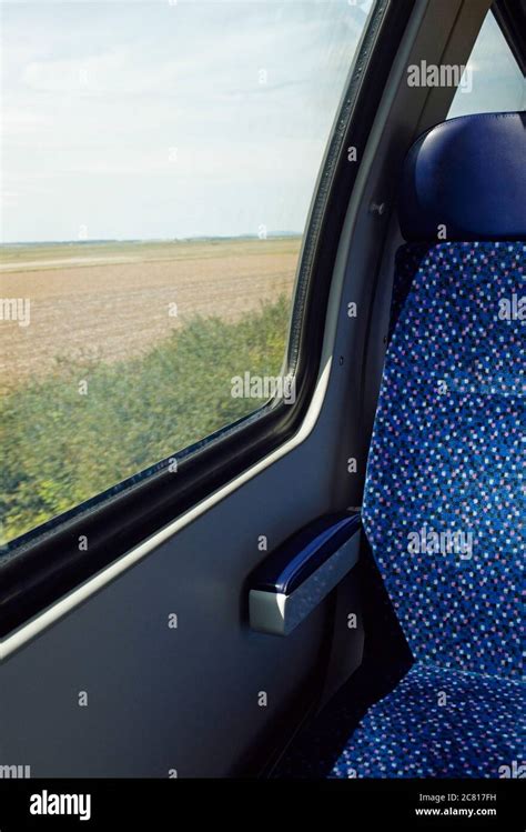 Seat By Window In Train Stock Photo - Alamy