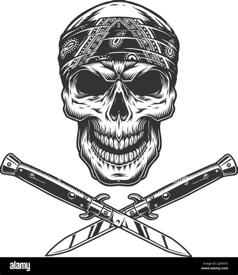 Drawings Of Skulls With Bandanas