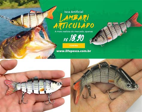 Isca Artificial Lambari Articulado 6 Segmentos 10cm 18gr