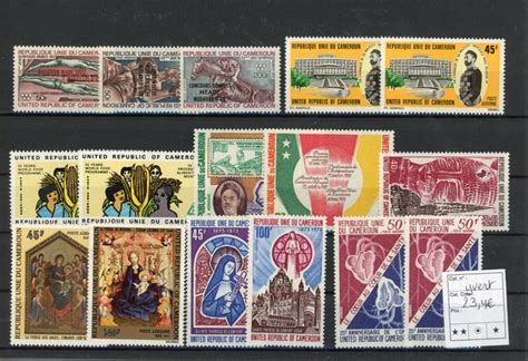 Cameroun Lot De Timbres Neufs Sur Cartes Cote Totale Catawiki