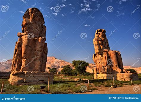 The Colossi Of Memnon Luxor Egypt Stock Image Image Of Civilization