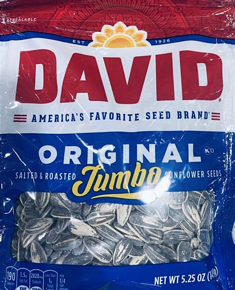 David All Natural Roasted And Salted Original Jumbo Sunflower Seeds