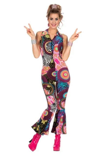 70ER 80ER JAHRE Kleid Kostüm Flowerpower Sexy Hippie Hippy Party Disco