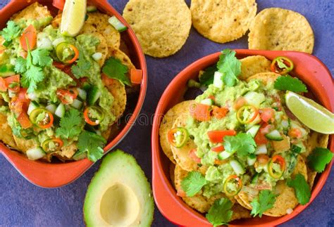 Bowl of Nachos stock photo. Image of beans, salsa, rajma - 125773252