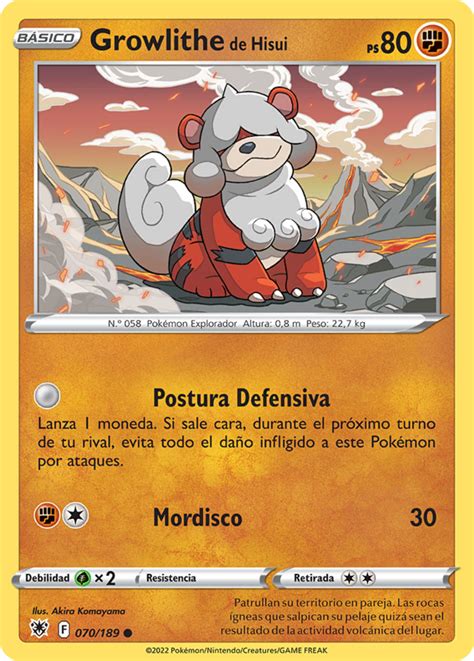 Growlithe De Hisui Resplandor Astral TCG WikiDex La Enciclopedia