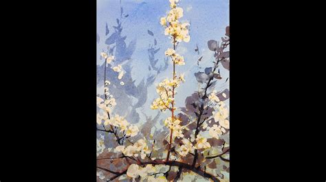 How To Paint Plum Blossom With Watercolor YouTube