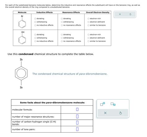 Solved For Each Of The Substituted Benzene Molecules Below Chegg