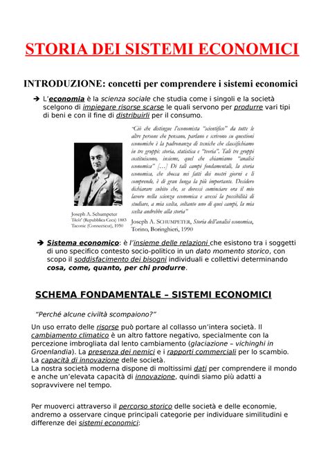 Storia Dei Sistemi Economici Parte 1 STORIA DEI SISTEMI ECONOMICI