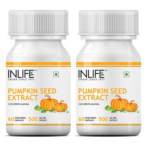 Inlife Pumpkin Seed Extract Supplement Mg Vegetarian Capsules