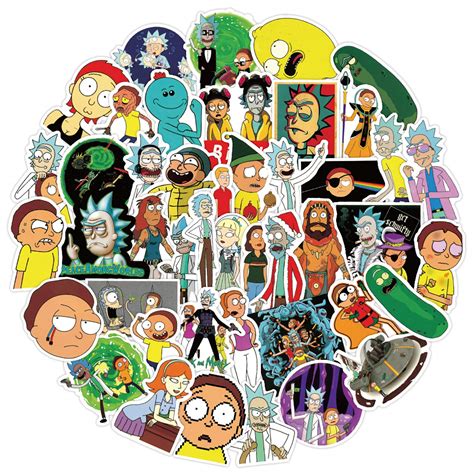 Buy Acekar Rick And Morty Stickers For Hydro Flask 50 Pcs Vinyl