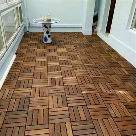 X Cm Carbonized Solid Wood Flooring Anti Corrosion And Termite