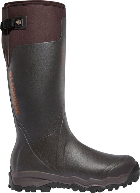 Lacrosse Mens Alphaburly Pro 18in Brown Rubber Hunting Boots The