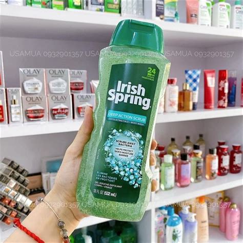 S A T M Nam Irish Spring Deep Action Scrub Body Wash