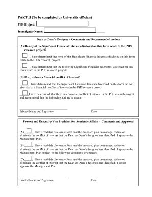 Fillable Online Financial Disclosure Form For Investigators In Phs