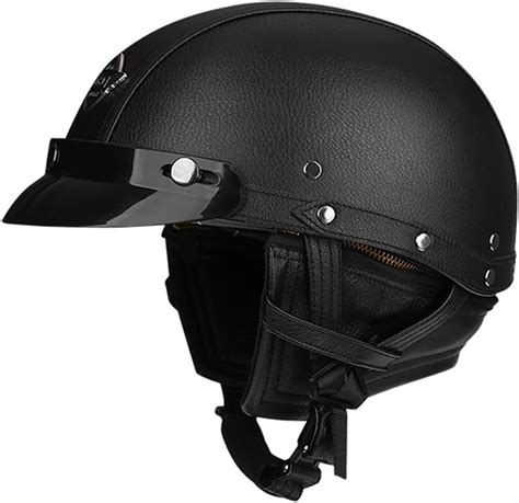 Halbhelme Motorradhelm Halbschalenhelm Mit ECE Genehmigt Brain Cap