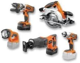 AEG POWER TOOLS JUMBO PACK 18A LI DRILL KIT- 5PC- 18V : Amazon.co.uk ...