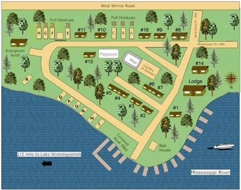 Resort Layout Map - Becker's Resort - MN Fishing Resort