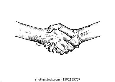 Partneship Sketch Handshake Stock Vector (Royalty Free) 143965294