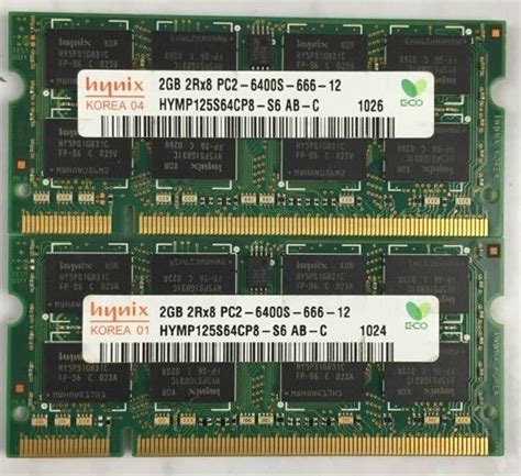 Yahooオークション Pc2 ノート用 Ddr2 メモリ Hynix 2gb 2rx8 Pc2 6