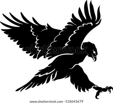 Flying Hawk Silhouette