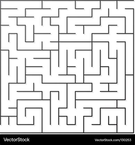 Black Maze Royalty Free Vector Image Vectorstock